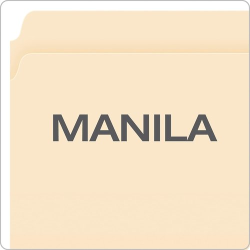 Pendaflex Reinforced-Top File Folders, Letter Size, Manila, Straight Cut, 100/BX (R752)