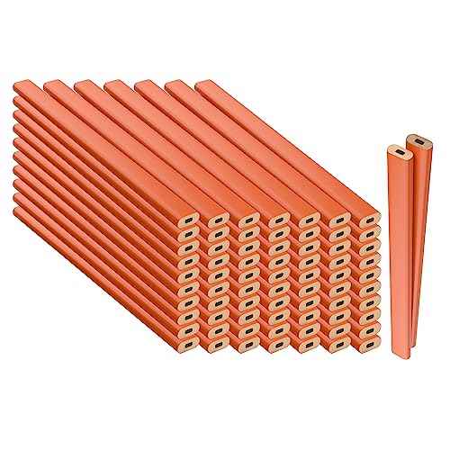 GRAPHITE Hard Lead Carpenter Pencils Bulk - (72) Pieces Lumber Wooden Pencil #2 (HB) - Neon Orange