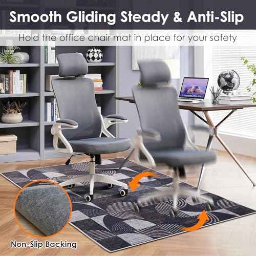 Office Chair Mat,36¡±x48¡±Desk Chair Mats,Stable Chair Mat for Hardwood Floors,Office Rug with Anti-Slip Backing,Low Pile Floor Mat for Offices Chair Easy to Clean,Modern Computer Chair Mats in Offices