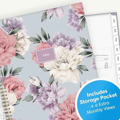Blue Sky 2026 Weekly and Monthly Planner Calendar, January 2026 - December 2026, 8.5" x 11", Flexible Cover, Laminated Tabs, Durable Twin Wire Binding, Storage Pocket, Tula
