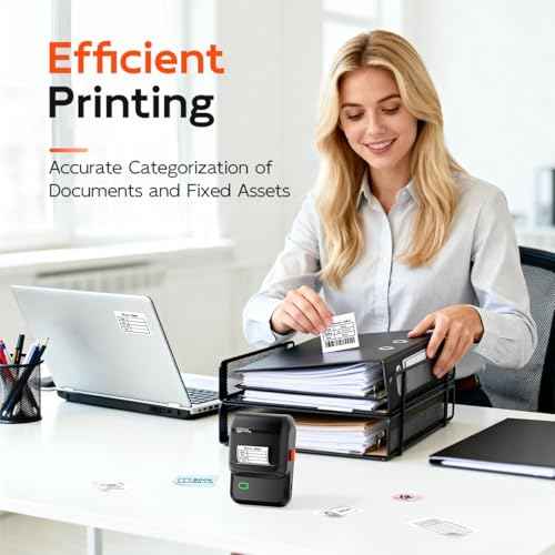 Label Maker Machine with Tape, M100 Bluetooth Thermal Label Maker with 3000 Icons and 400 Templates, Address Barcode Label Printer for Small Business, Home, Office, School, Dark Gray