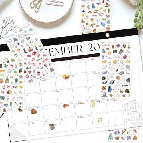Planner Stickers, Calendar Sticker - Over 310 Daily Holiday Seasonal Planner Stickers, Ideal for Planner and Calendars, Scrapbooks, Bullet Journals