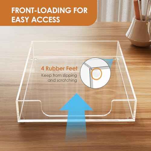 MaxGear Acrylic Letter Tray, Clear Desk Organizer for Papers, Documents, Magazines, Folders, Notebooks, and Stationery ? Multi-Function File Tray and Desktop Organizer for Office, Home, and Workspace