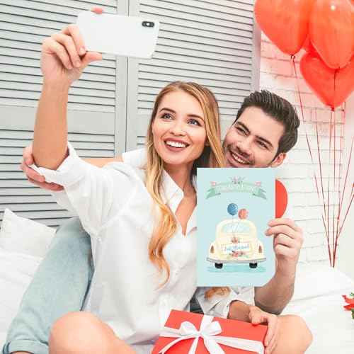 Wedding Card,Engagement Congratulation Card,Bridal Shower Cards,Wedding Day Congrats Gift,Funny Cards for Couple