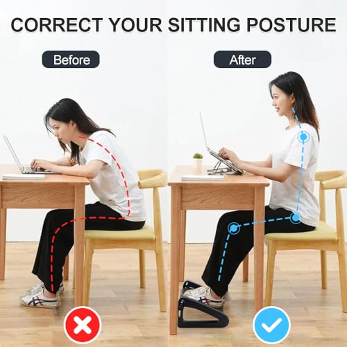 ZLMHYYM Black Six-Height Adjustable Foot Rest Under Desk
