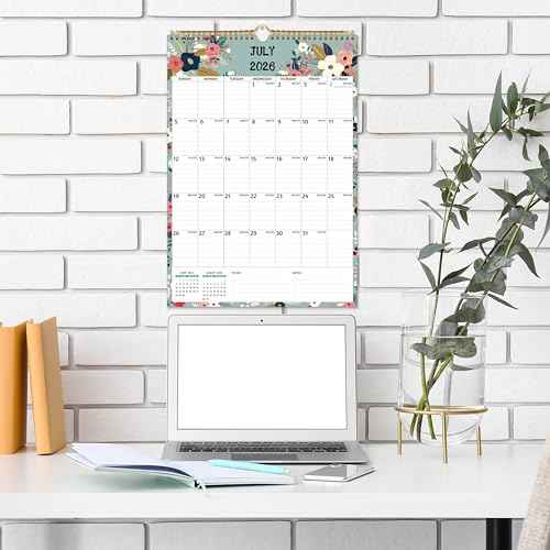 Wall Calendar 2026-2027 ? Jan.2026 - Jun.2027, Calendar 2026-2027 Wall, 18 Monthly Calendar, 12 x 17 In, 2026 Calendar with Large Blocks, Thick Paper, Holidays, To-do £¦ Notes, Great for Organizing