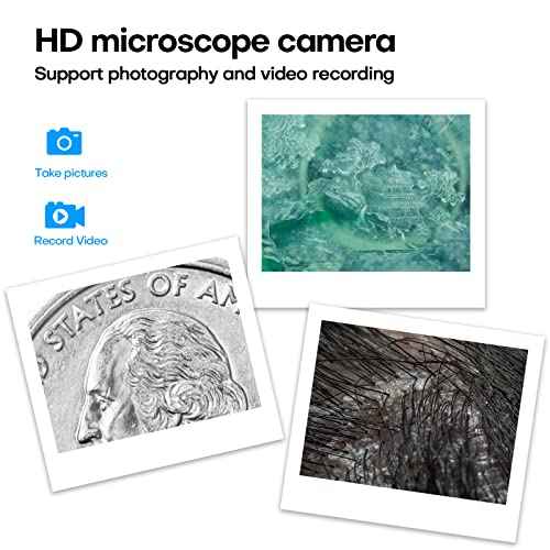 4K WiFi Digital Microscope Camera for iPhone Android Phone and Windows Mac PC, 3840x2160P Portable Wireless Handheld Microscope for Adults and Kids