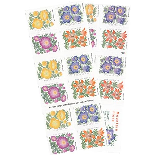 2022 Mountain Flora Flowers, Garden, Love, Forever First Class Postage Stamps (1 Booklet, 20 Stamps)