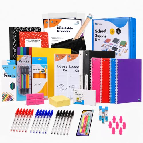 Enday Complete Back to School Supplies Kit for High School & Kids