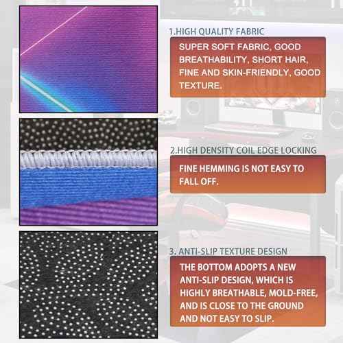 Office Chair Mat for Hardwood Floor, Computer Gaming Chair Mat, Desk Chair Mat, Large Anti-Slip Floor Protector for Home Office 35"x55"£¨Black£©