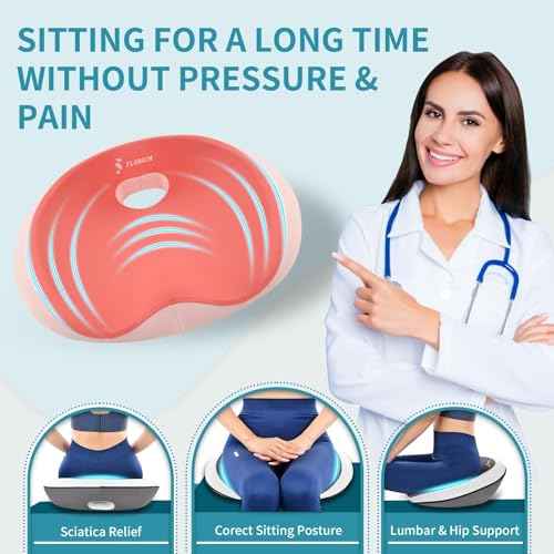 FLORICH Memory Foam Car Seat Cushion and Lumbar Support Pillow, Soft Butt Pillow for Tailbone Relief, Cute Drivers Seat Cushion for Long Driving Travel