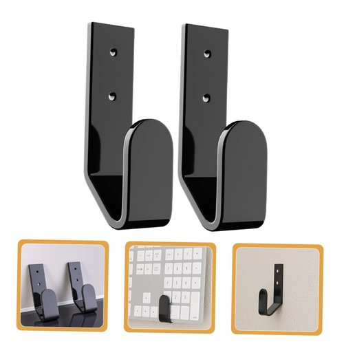 POPETPOP 2Pcs Wall Keyboard Holder Acrylic Storage Rack Compatible with All Keyboards Sleek Wall Mounted Design for Easy Installation for Desk Organization