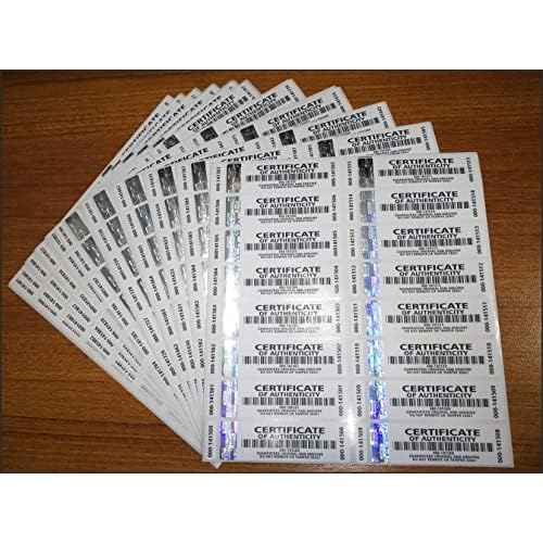 250 pcs High Security Certificate of Authenticity Labels Security Stickers with Hologram Stripe and Extra Label with Serial Number 2.75 x 0.78 inch