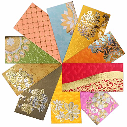 Premium Handmade Assorted Gift Envelopes - Pack of 10 for Celebrations & Special Occasions