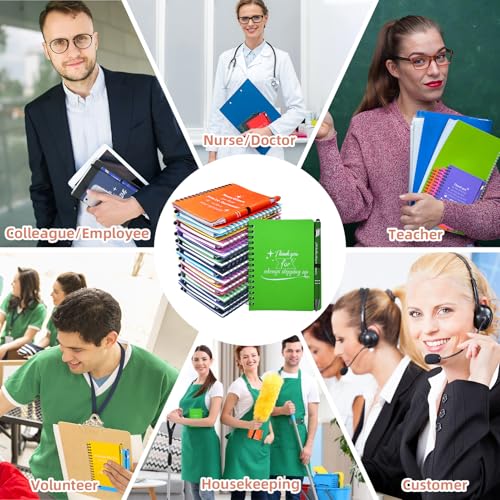 40 Sets/80 Pcs Employee Appreciation Gifts Bulk, Inspirational Notebooks with Motivational Pens for Staff, Thank You Gifts for Coworkers, Teachers,Team ,Nurse, DSP, Housekeeping, Office, School