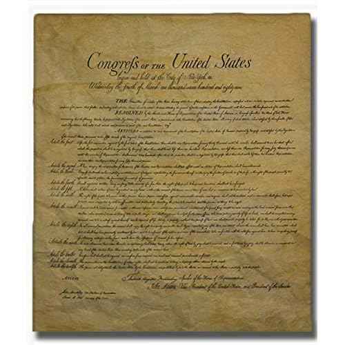 Documents of Freedom Bundle. FULL SIZE Declaration of Independence, United States Constitution and the Bill of Rights.