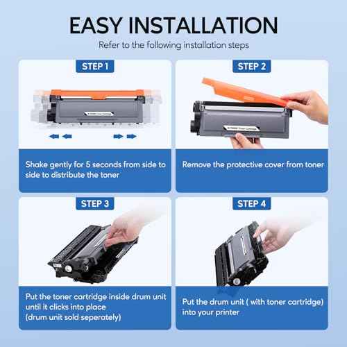 Compatible Toner Cartridge & Drum Unit Replacement for Brother TN660 TN-660 TN630 DR630 Work with HL-L2300D HL-L2360DW DCP-L2520DW MFC-L2700DW MFC-L2740DW Printer (Black, 3 Pack)