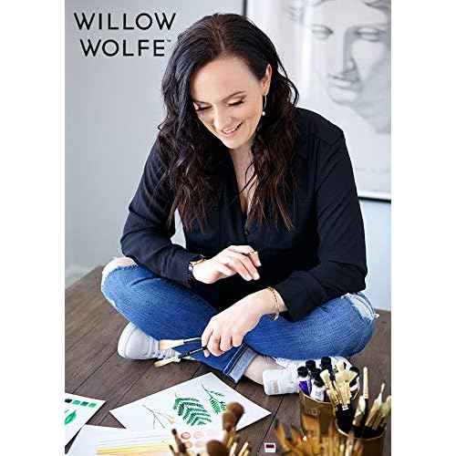 Callia Fur & Feathers Artist Paint Brush Set by Willow Wolfe for Watercolor, Acrylic and Oil, Series 1200, 4 Piece Professional Set #1200