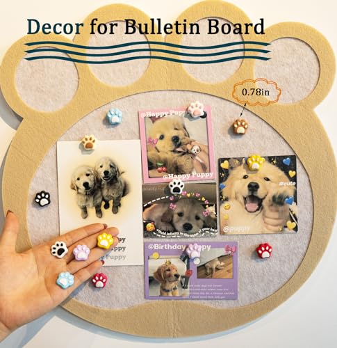 Tandarui 30-cat Paw Push Pins for Bulletin Board - Cute Cat Thumb Tacks