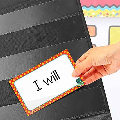 Eamay Standard Pocket Charts, Black Pocket Chart for Classroom,Teacher Supplies(28W*28L)