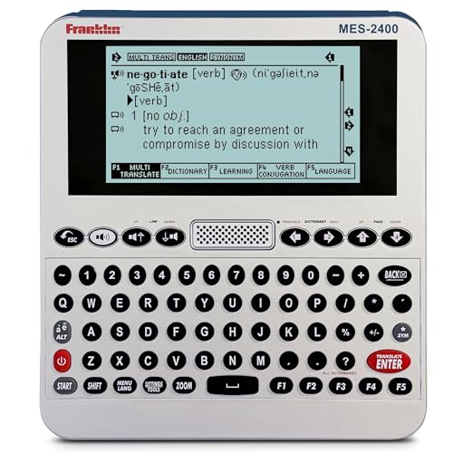Franklin MES-2400 Blue Digital Talking Dictionary & Translator - Multi-Language Phrase Book