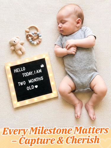 Light Up Velvet Letter Board with LED Lights - Custom Message Sign for Home & Events