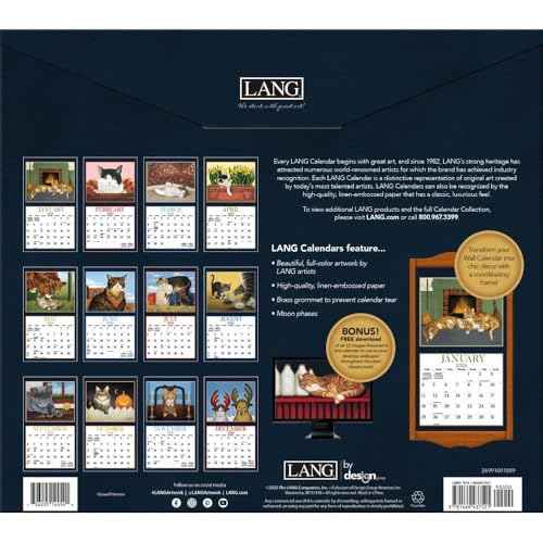Lang Companies, American Cat 2026 Wall Calendar by Lowell Herrero, 13.4'' X 12'', 12-Month Calendar with Stapled Binding