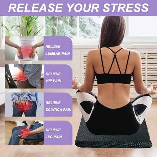 Gel Seat Cushion for Long Sitting - 16.5" x 14.5" x 2.4" (Extra Thick£¦Soft) Gel Cushion for People Over 180 lbs, Pressure Relief Cushion for Office Chair, Egg Cushions for Wheelchair, Seat Pad for Car