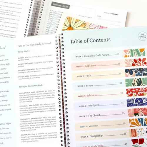 The Bible in a Year A 52-Week Study for Women, Spiral Bible In a Year 52 Week Study, Spiral Bible Study Guide, (A5 8.27 * 5.83in)