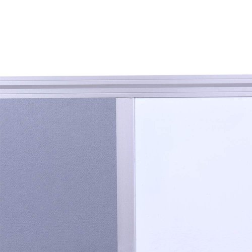 DexBoard 48"x36" Large Magnetic Combo Board - Dry Erase Whiteboard & Grey Bulletin Board Combination | Framed Corkboard & Magnetic Whiteboard for Office, Classroom, Home | Durable Aluminum Frame
