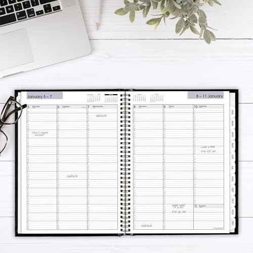 AT-A-GLANCE 2026 Appointment Book Planner, Weekly, 8" x 11", Large, Quarter-Hourly, Hardcover, DayMinder, Black (G520H0026)