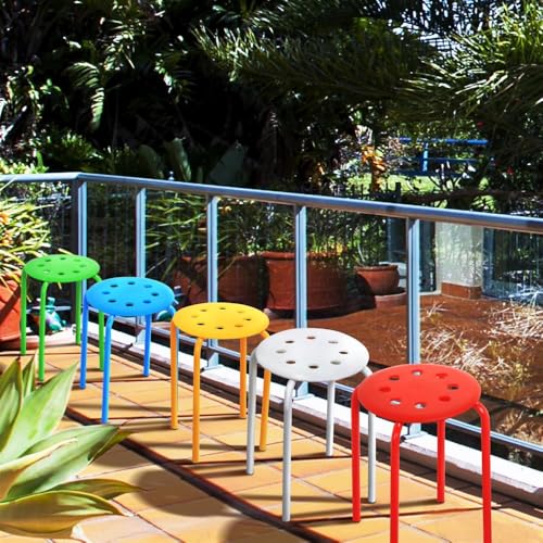 Yaheetech Multicolor Stackable Classroom Stools Set of 5, 17.3" Height