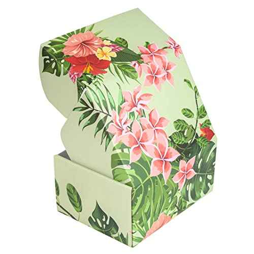 Hawaiian Flower Shipping Boxes Pack of 25 - 8x6x4in Hawaiian Floral Gift Boxes Small Cardboard Corrugated Mailer Shipping Boxes for Small Business Packaging Shipping Mailing