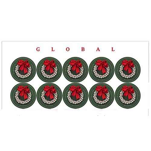 USPS Global Forever International Silver Bells Wreath Postage Stamps (10 Stamps in Total)