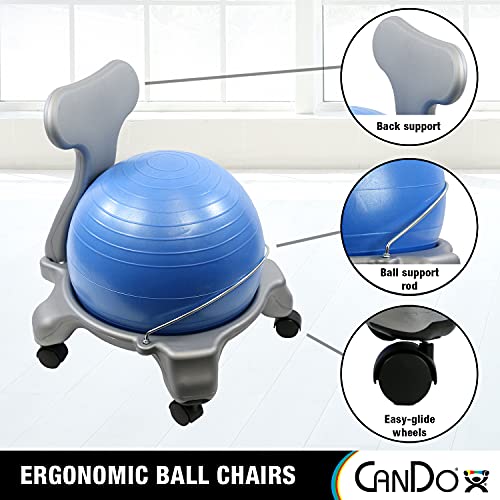 CanDo Children's Ball Chair, Blue – Active Seating for Kids