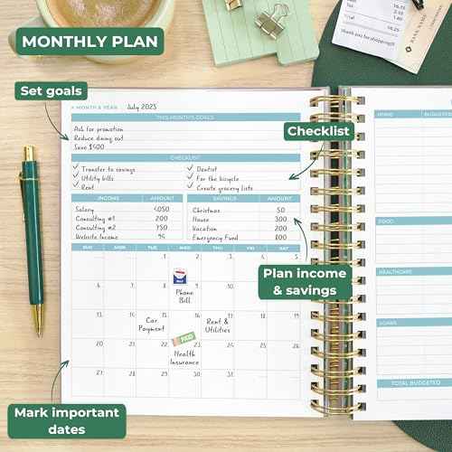 Clever Fox Budget Planner & Monthly Bill Organizer With Pockets. Expense Tracker, Budgeting Journal & Financial Book. Large, 8x9.5" (Rose Gold)