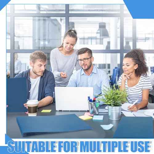 10 Pcs Pressboard Report Cover, 3" Capacity Presentation Binder Folder with Metal Prong Paper Fastener to Neatly Bind Reports Proposals Transcripts, Other Documents (11x17 Inch,Navy Blue)