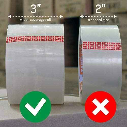 Tape King Clear Packing Tape | 60 Yards Per Roll (6 Rolls) | 3 Inch Wide Heavy Duty Packing Tape 2.7mil Strong Adhesive for Moving Boxes, Shipping Cartons, Office Use, Storage (360 Yards)