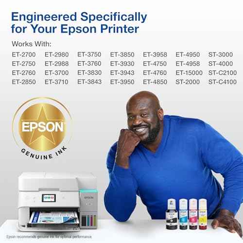 EPSON 502 EcoTank Ink Ultra-high Capacity Bottle Yellow Works with ET-2750, ET-2760, ET-2850, ET-3750, ET-3760, ET-3850, ET-4850, and other select EcoTank models