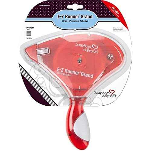 Scrapbook Adhesives by 3-L - EZ Runner Grand Adhesive Dispenser & EZ Runner Grand Refill - 150ft Double Sided Adhesive Tape Dispenser for 3L Zero Waste Art Project & Scrapbook Glue Roller, E-Book