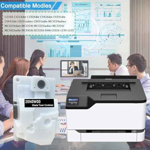 20N0W00 Waste Toner Box Compatible for Lexmark 20N0W00 Waste Bottle for C2326 C3224dw C3326dw C3426dw CS331dw CS431dw CX331adwe CX431adw MC3224 MC3326 MC3426i for xerox 008r13326 C235 C230 (2 Pack)