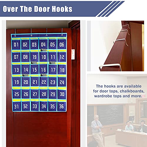 Loghot 36 Pockets Classroom Cell Phone & Calculator Organizer - Blue