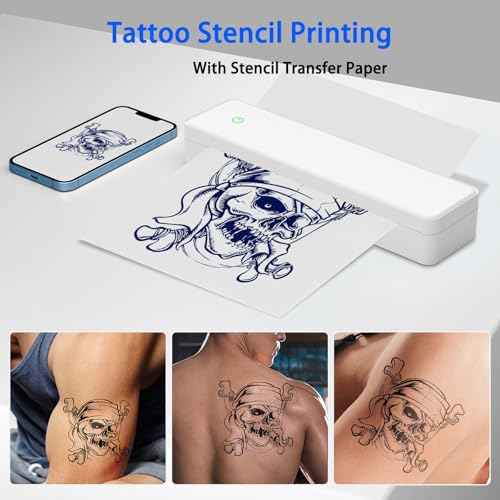 Portable Printer, Portable Printers Wireless for Travel, Inkless-Thermal-Small-Printer, Support A4&A5 & 8.5 x 11inch Thermal Papers, Support iOS, Android, Windows
