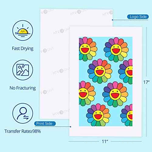 HTVRONT Sublimation Paper 11x17 Inch - 200 Sheets sublimation transfer paper Compatible with Inkjet Printer,sublimation heat transfer paper for Tumblers, Mugs, T-shirts and Other Sublimation Blanks