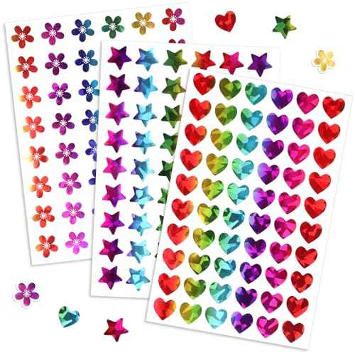 1,620 Holographic Stickers for Kids' Rewards:Shiny Small Stars, Flowers, and Hearts (0.6") for School, Classroom, Student, and Teacher Supplies, Behavior Reward Charts,DIY
