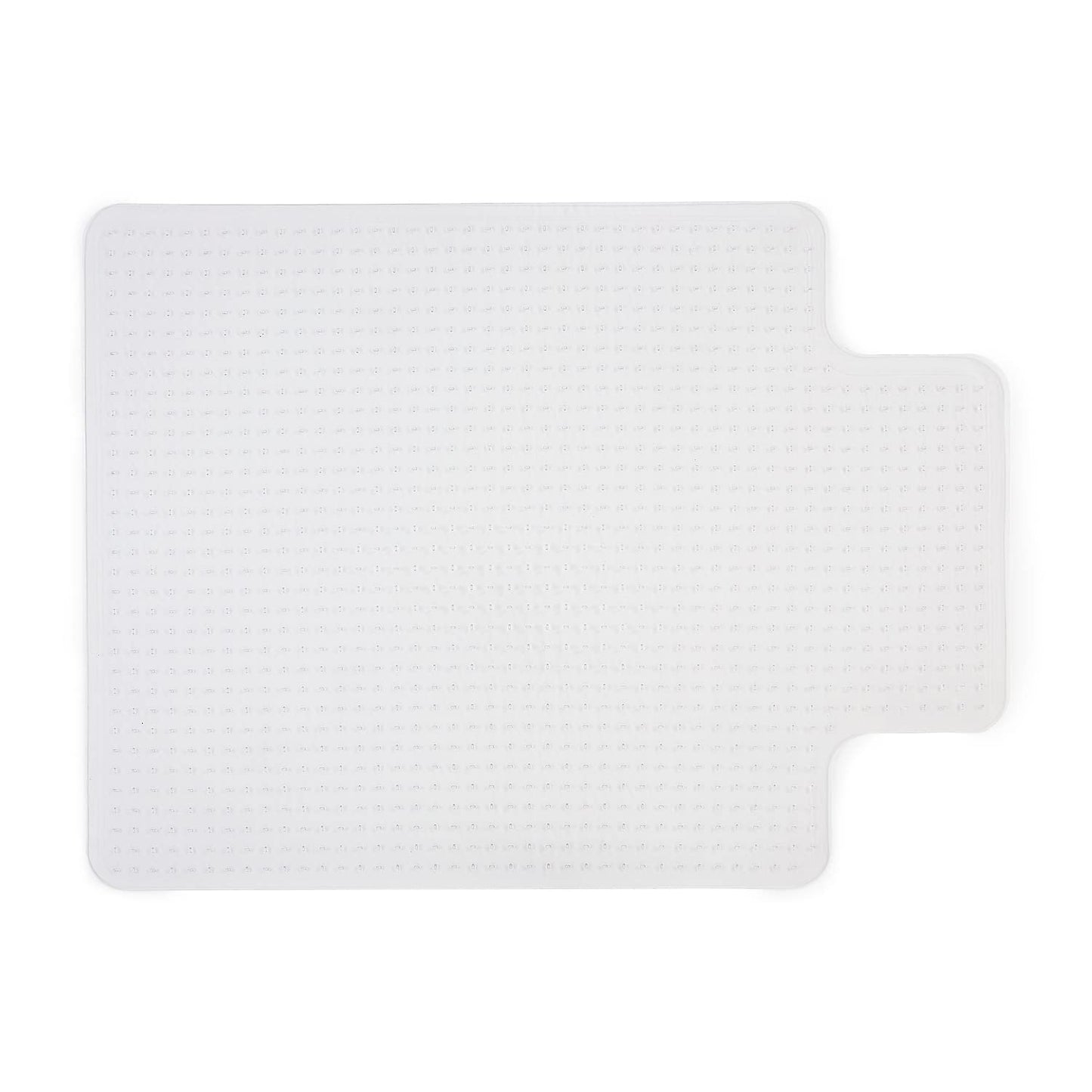 Staples Office Chair Mat, Clear Floor Mats with Lip, Low-Pile Carpets, Extended Under-Desk Coverage, 48 x 36 Inch, Smooth Glide
