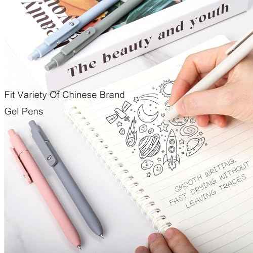 20 Pieces Gel Pen Refills Compatible with Pilot G2 Pens 0.7 Refills Black, Medium Point Ink Pen Refills for Click Pens