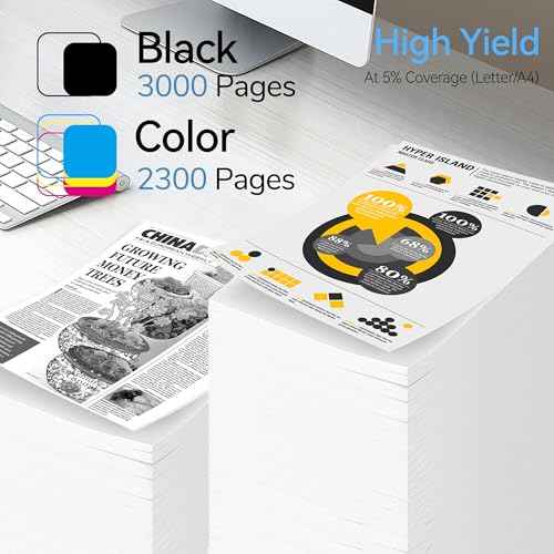 TN227 TN223 for Brother TN227 TN223 TN-227BK/C/M/Y Toner Cartridge Used with MFC-L3770CDW HL-L3270CDW HL-L3290CDW HL-L3230CDN HL-L3210CW MFC-L3710CDW HL-L3230CDW MFC-L3750CDW Printer - 4PK High Yield