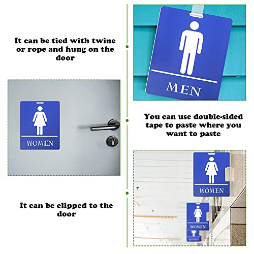 Gersoniel 6 Pcs Bathroom Hall Pass Keychains for Classroom & Office – Men & Women Styles