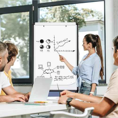MAKELLO Rolling Whiteboard on Wheels 36x24 in, Double Sided Mobile White Board with Storage Tray for Office School Home, Magnetic Classroom Easel for Teacher, Height Adjustable, Aluminum Frame, 3'x2'
